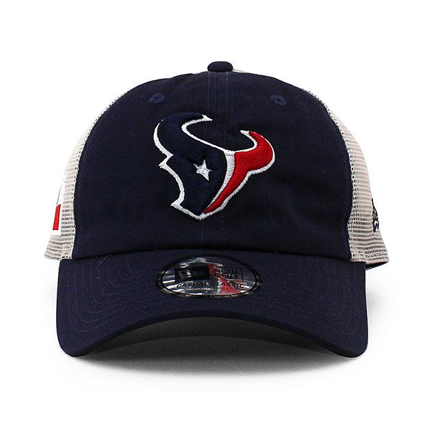ニューエラ メッシュキャップ ヒューストン テキサンズ Nfl Casual Classic Flag Trucker Mesh Cap Navy New Era Houston Texans 予約販売 本