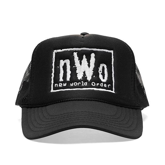 海外取寄 nWo CHALK LINE CAP BLACK WHITE メッシュキャップ ニュー 