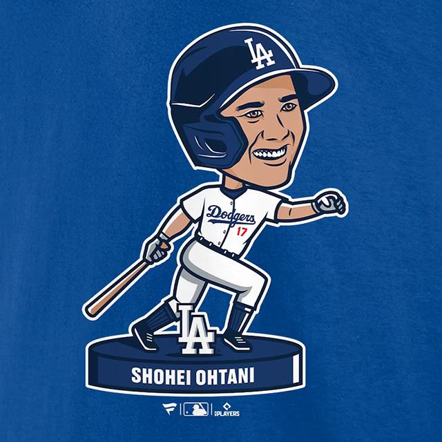 大谷翔平モデル 海外取寄 Tシャツ ロサンゼルス ドジャース BOBBLEHEAD TSHIRT ROYAL BLUE ロイヤルブルー