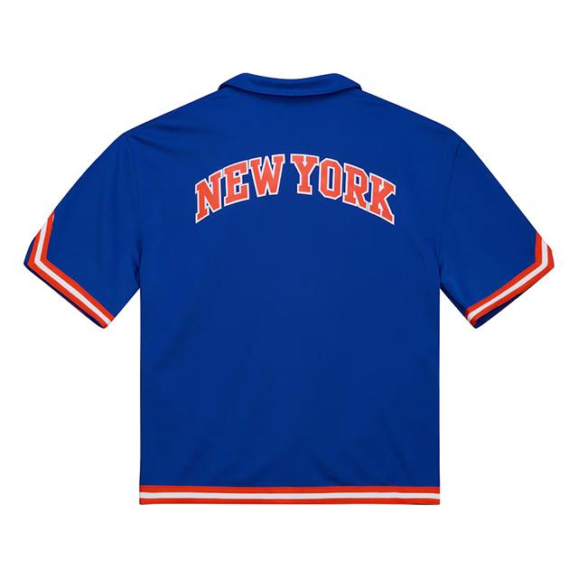 MF DOOMコラボ 海外取寄 ミッチェルアンドネス シューティングシャツ ニューヨーク ニックス A NEW YORK STORY FULL-SNAP SHOOTING SHIRT ROYAL BLUEの画像