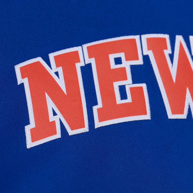 MF DOOMコラボ 海外取寄 ミッチェルアンドネス シューティングシャツ ニューヨーク ニックス A NEW YORK STORY FULL-SNAP SHOOTING SHIRT ROYAL BLUEの画像