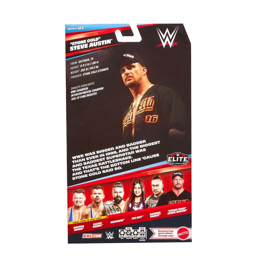 ストーン コールド スティーブ オースチンモデル WWE アクションフィギュア MATTEL ELITE COLLECTION SERIES 122 ACTION FIGURE STONE COLD STEVE AUSTIN_1