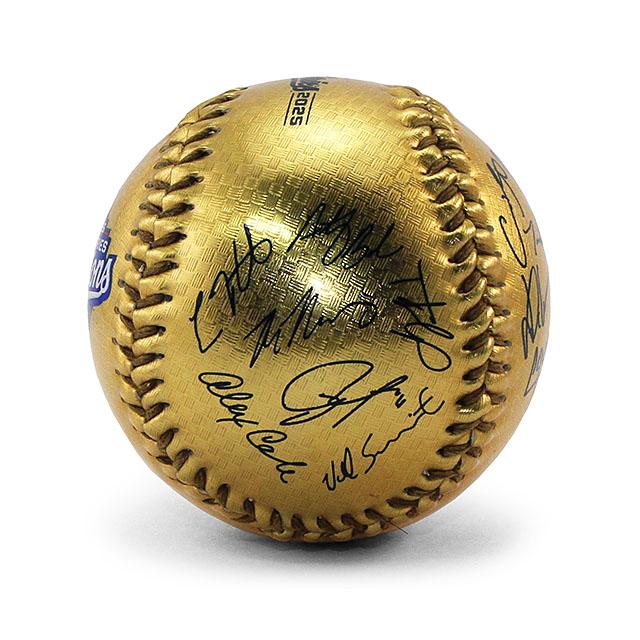 ドジャース　2025 ワールドチャンピオン　ボール　全選手サイン入り　ゴールド Rawlings（ローリングス） 2025 ワールドシリーズチャンピオンモデル