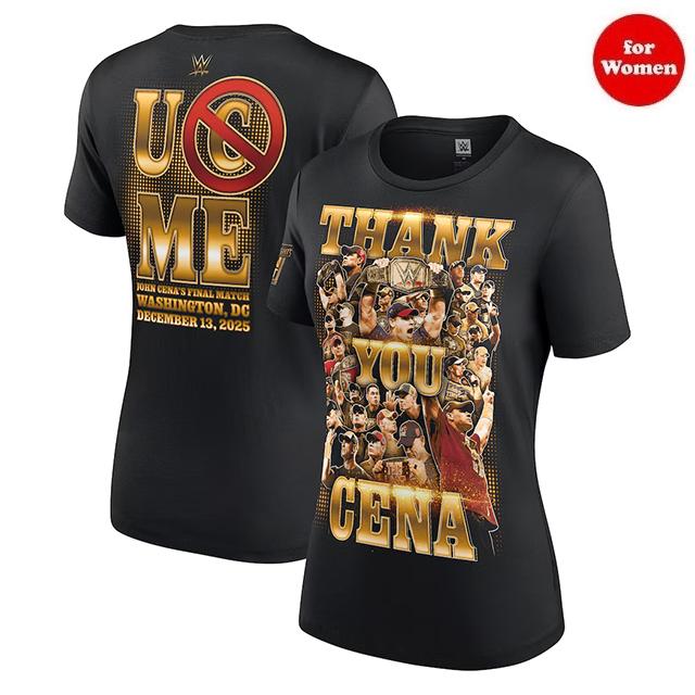 女性用 ジョン シナ引退記念モデル 海外取寄 WWE AUTHENTIC Tシャツ