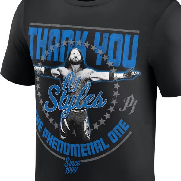 AJ スタイルズモデル 海外取寄 WWE AUTHENTIC Tシャツ THANK YOU
