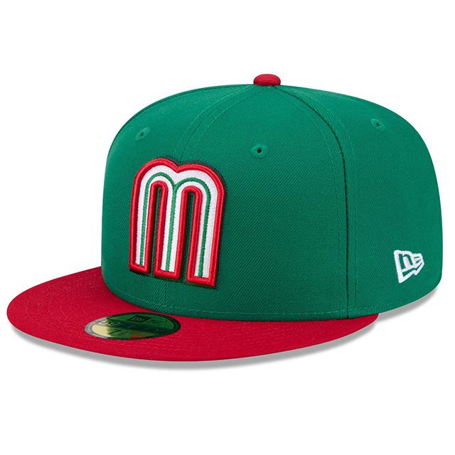 WBC 2026 メキシコ代表 公式キャップ グリーン/レッド 7 3/8 59FIFTY ニューエラ キャップ WBC メキシコ 2026 WORLD BASEBALL