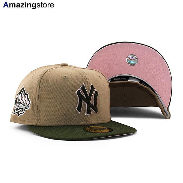 ニューエラ キャップ 59FIFTY ニューヨーク ヤンキース MLB 1999 WORLD SERIES PINK BOTTOM FITTED  CAP KHAKI-OLIVE NEW ERA NEW YORK YANKEES :ff70696858:Amazingstore - 通販 -