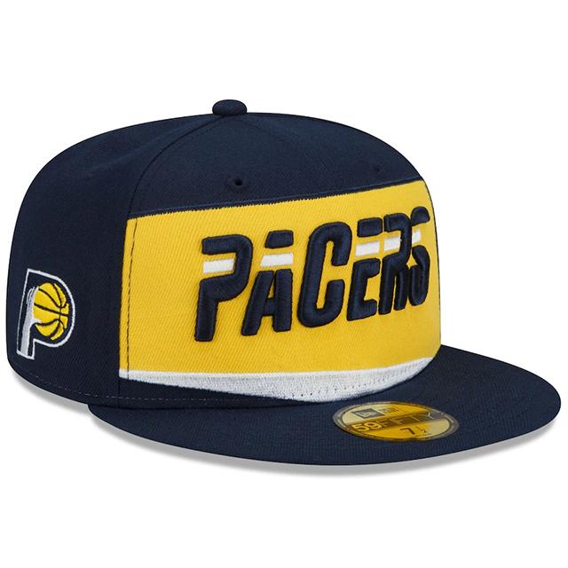 ニューエラ キャップ 59FIFTY インディアナ ペイサーズ 2022 NBA CITY EDITION FITTED CAP NAVY  NEW ERA INDIANA PACERS｜amazingstore