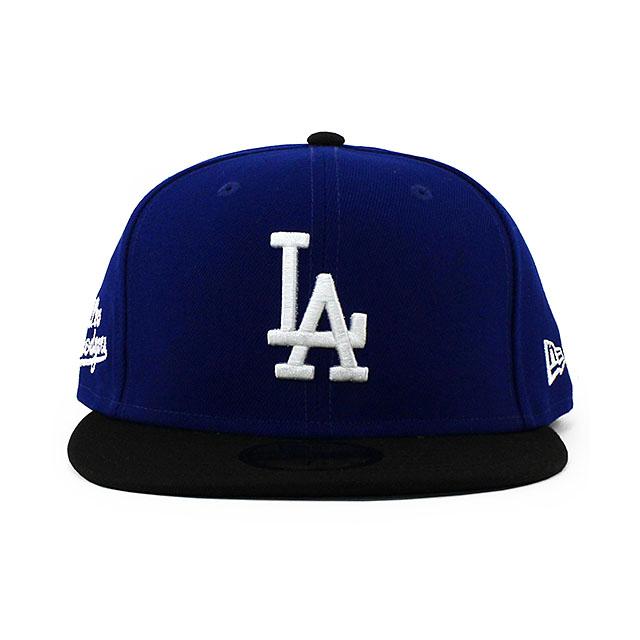 シティコネクト ニューエラ キャップ 59FIFTY ロサンゼルス ドジャース MLB CITY CONNECT FITTED CAP ROYAL BLUE BLACK NEW ERA LOS ANGELES DODGERS｜amazingstore｜02