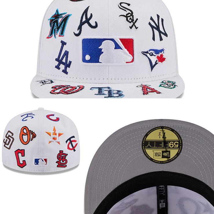 New Era 59FIFTY キャップ まとめ売り 59FIFTY ニューエラ キャップ MLB ALL-OVER FITTED CAP WHITE NEW ERA