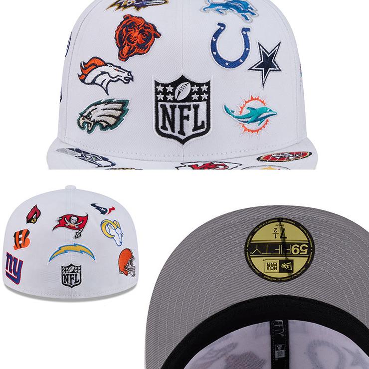 59FIFTY ニューエラ キャップ NFL ALL-OVER FITTED CAP WHITE NEW ERA