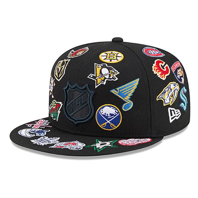 59FIFTY ニューエラ キャップ NHL ALL-OVER FITTED CAP BLACK NEW ERA