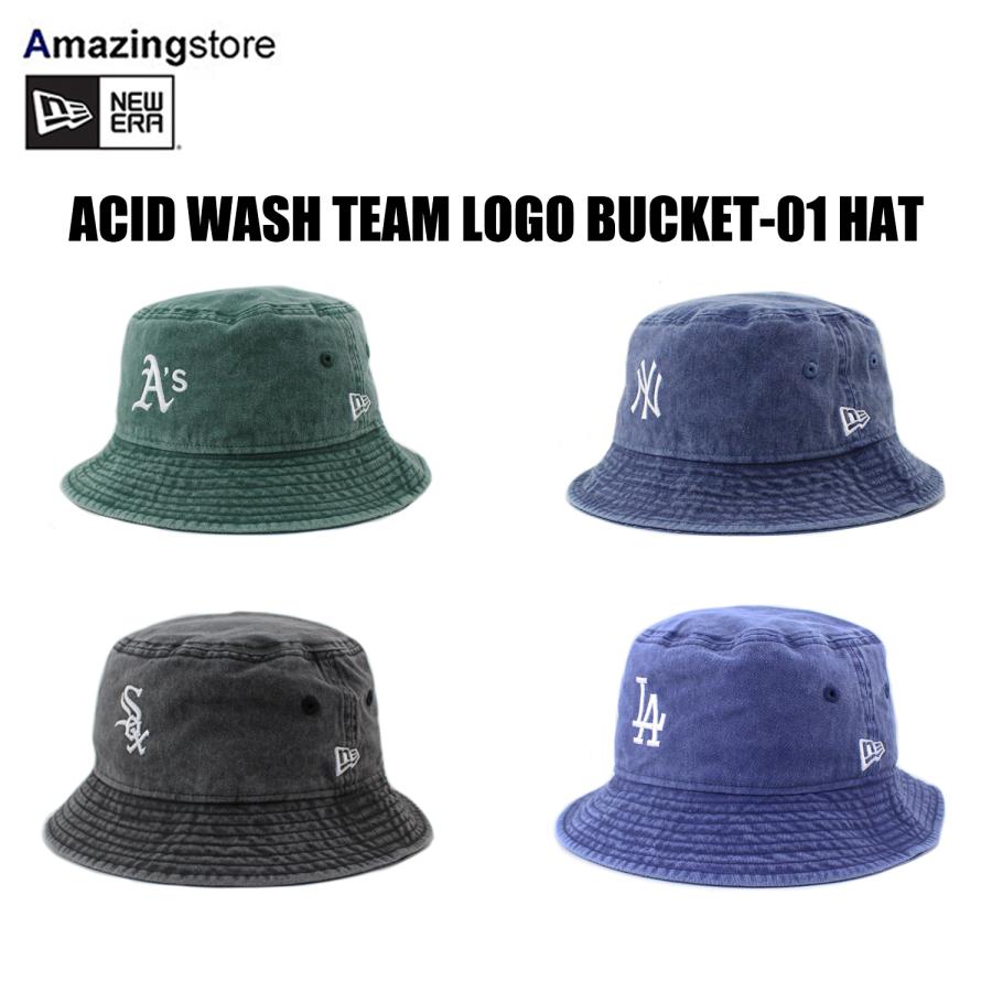 ニューエラ バケットハット ACID WASH TEAM LOGO BUCKET-01 HAT NEW ERA :jp23ss62