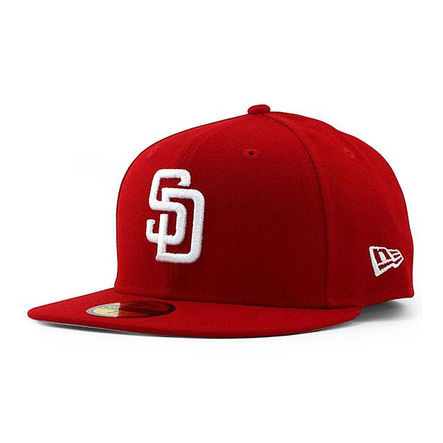 ニューエラ キャップ 59FIFTY サンディエゴ パドレス MLB TEAM BASIC FITTED CAP RED WHITE NEW ERA SAN DIEGO PADRES｜amazingstore｜02