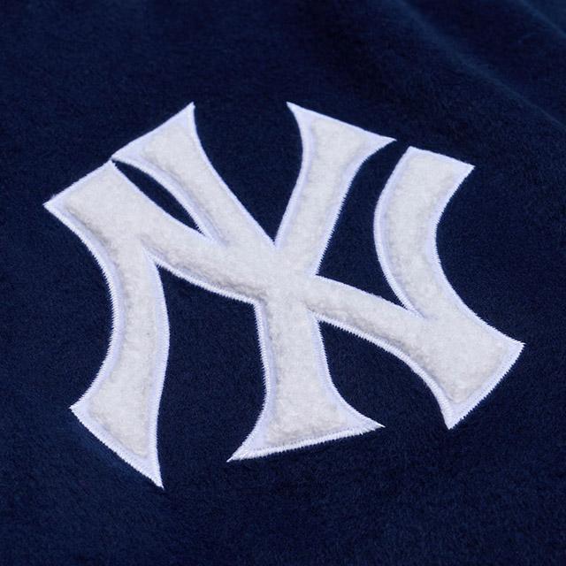 海外取寄 ミッチェル&ネス スタジアムジャケット ニューヨーク ヤンキース MLB TEAM TRADITIONS VARSITY FULL-SNAP JACKET NAVY-TANの画像