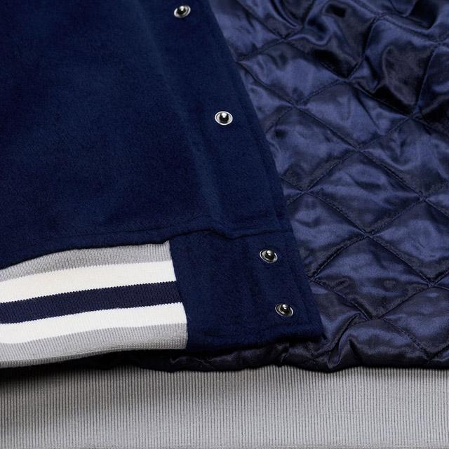 海外取寄 ミッチェル&ネス スタジアムジャケット ニューヨーク ヤンキース MLB TEAM TRADITIONS VARSITY FULL-SNAP JACKET NAVY-TANの画像