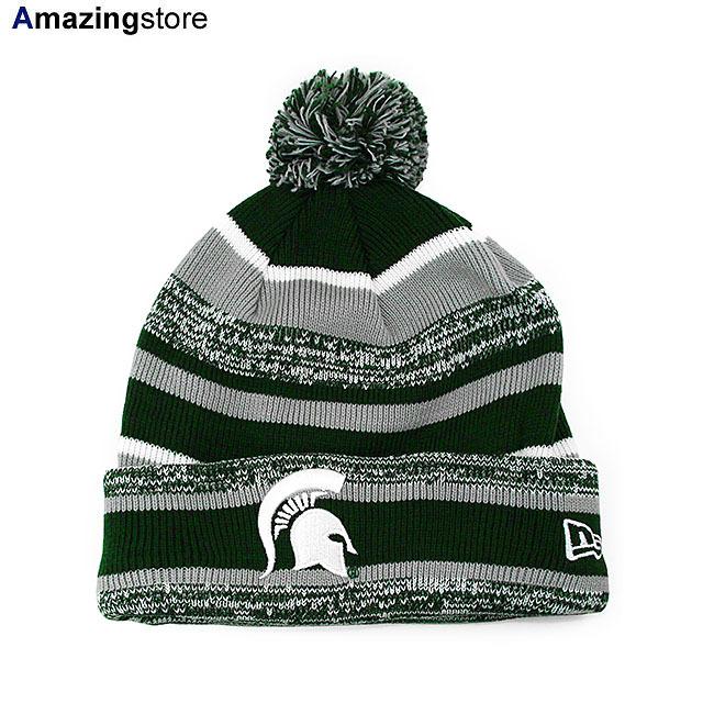 ニューエラ ニットキャップ ビーニー ミシガンステイト スパルタンズ NCAA STADIUM SPORT KNIT BEANIE GREEN