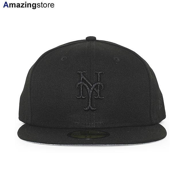 ニューエラ キャップ 59FIFTY ニューヨーク メッツ MLB TEAM BASIC FITTED CAP BLACKOUT NEW