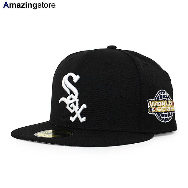 ニューエラ キャップ 59FIFTY シカゴ ホワイトソックス MLB 2005 WORLD SERIES GAME FITTED CAP BLACK NEW ERA CHICAGO WHITE SOX｜amazingstore