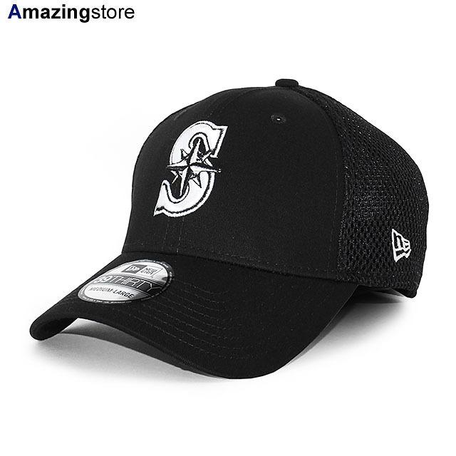 ニューエラ キャップ 39THIRTY シアトル マリナーズ MLB NEO FLEX FIT CAP BLACK-WHITE NEW ERA