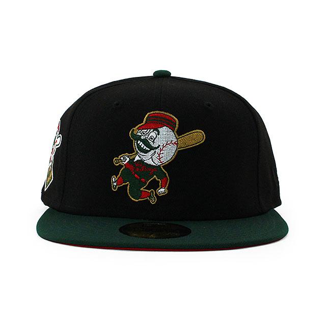 ニューエラ キャップ 59FIFTY シンシナティ レッズ MLB 1953 ALL STAR GAME RED BOTTOM FITTED CAP BLACK DARK GREEN NEW ERA CINCINNATI REDS｜amazingstore｜02