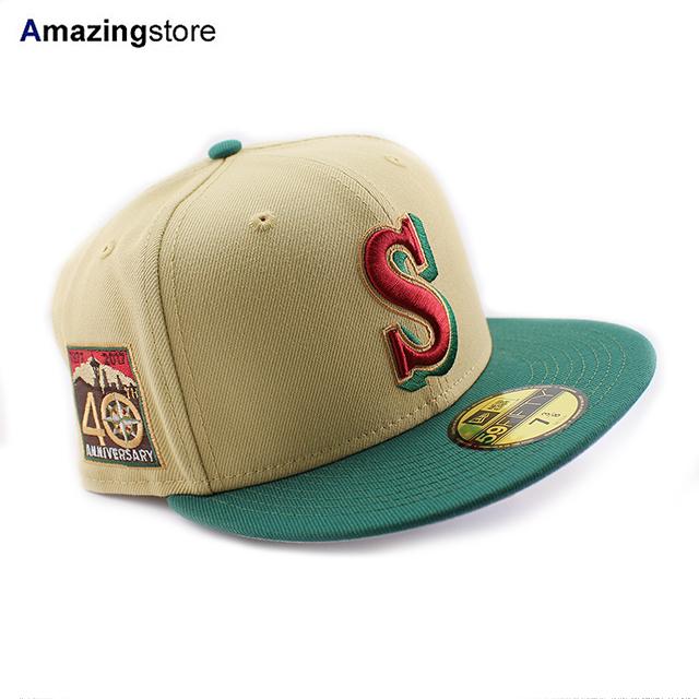 ニューエラ　40周年　MLB シアトル・マリナーズ　stone  59FIFTY ニューエラ キャップ シアトル マリナーズ MLB 40TH