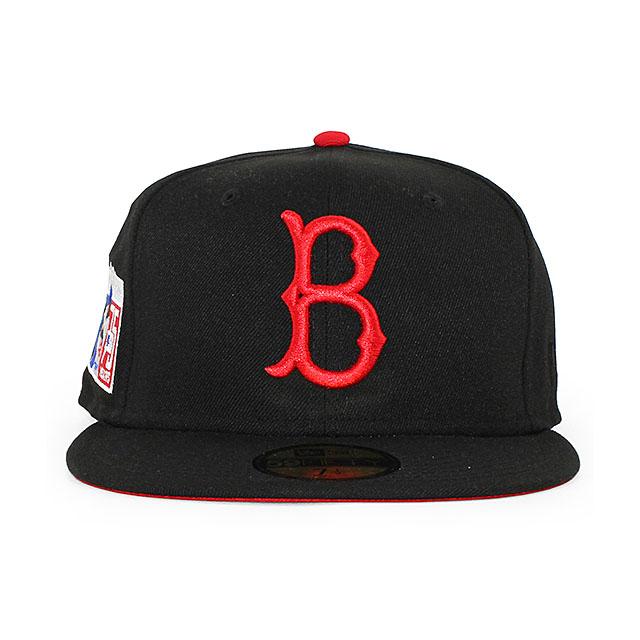 ニューエラ キャップ 59FIFTY ブルックリン ドジャース MLB JACKIE ROBINSON 75 YEARS RED BOTTOM FITTED CAP BLACK NEW ERA BROOKLYN DODGERS｜amazingstore｜02