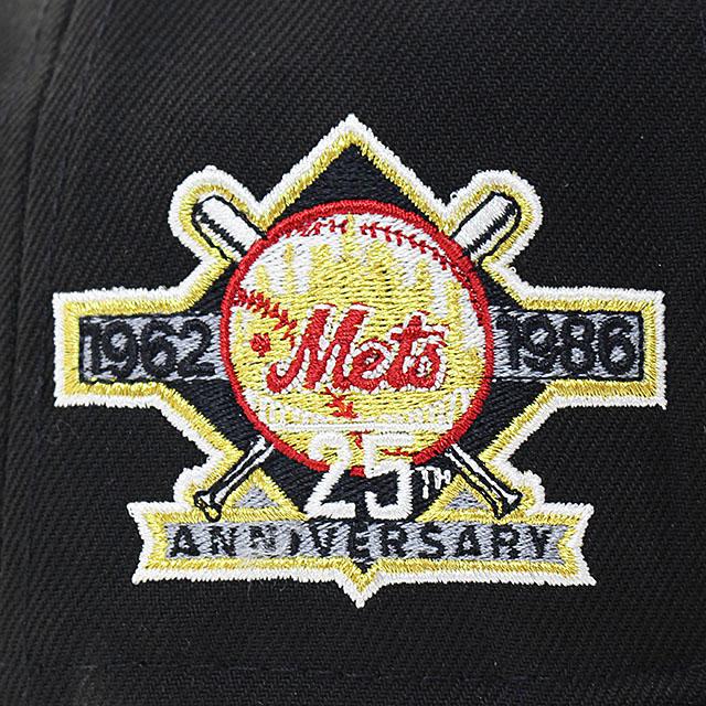 Newera 59fifty ニューヨークメッツ 25thアニバーサリー NEW ERA - 59FIFTY New York Mets 25th Anniversary BLACK