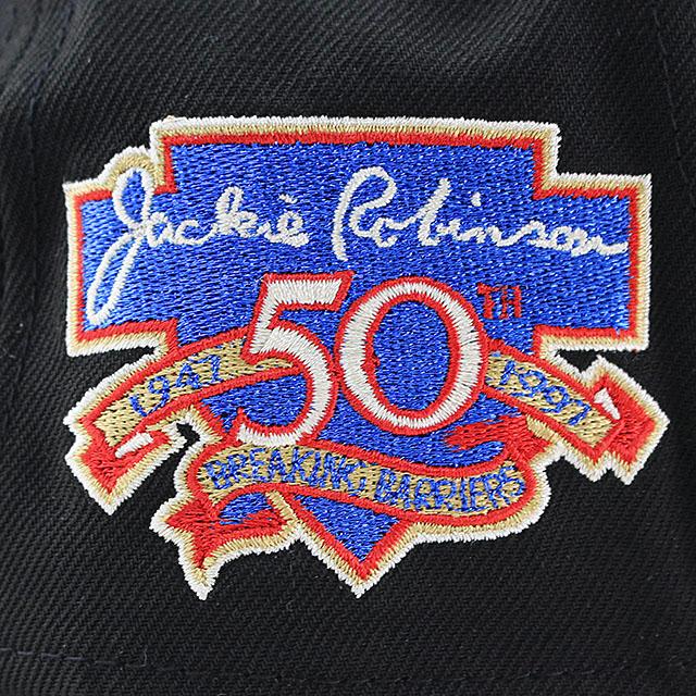 Brooklyn Jackie Robinson 50周年パッチ付き97年 NEW ERA BROOKLYN DODGERS 59FIFTY FITTED CAP (JACKIE ROBINSON 50TH