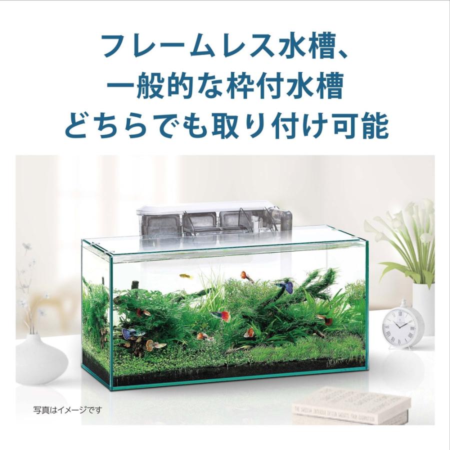 GEX水槽セット 60cmLOW水槽上部フィルター エアーポンプ スリムライト
