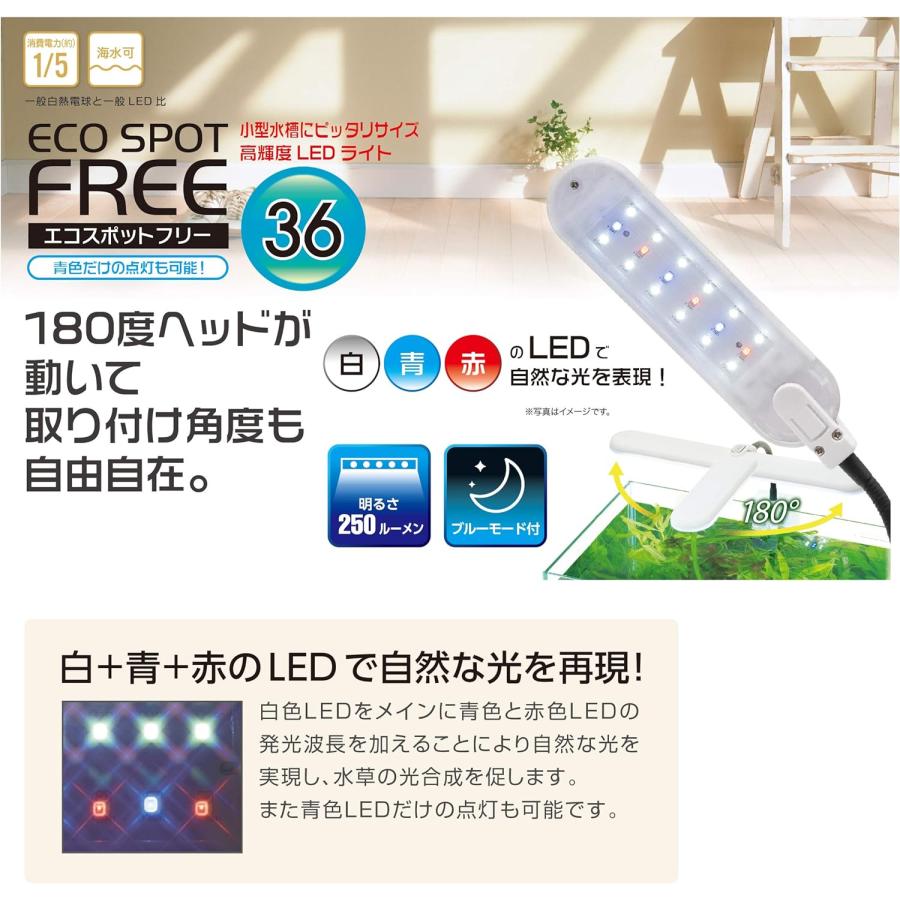 コトブキ工芸 エコスポットフリー 36 小型水槽用照明 LED : アマゾネス