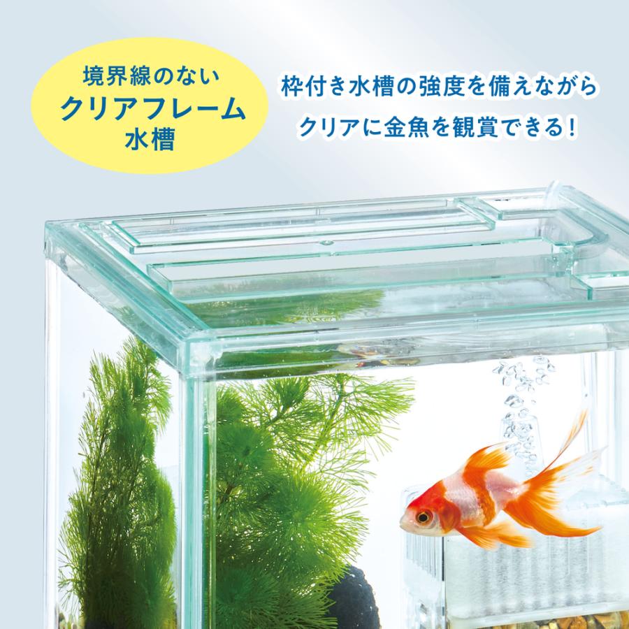 GEX 金魚元気 ぶくぶくクリア200CUBE 水槽サイズ：約幅20×奥行20×高さ