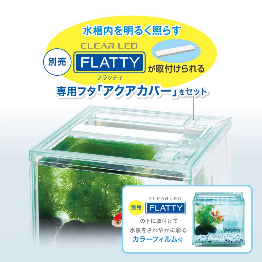 GEX 金魚元気 ぶくぶくクリア200CUBE 水槽サイズ：約幅20×奥行20×高さ