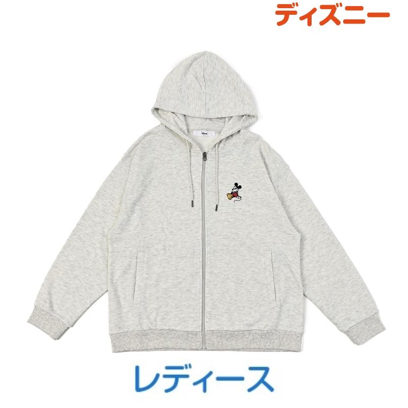 Disney（ディズニー） パーカー ジッパー 裏毛 レディース 長袖