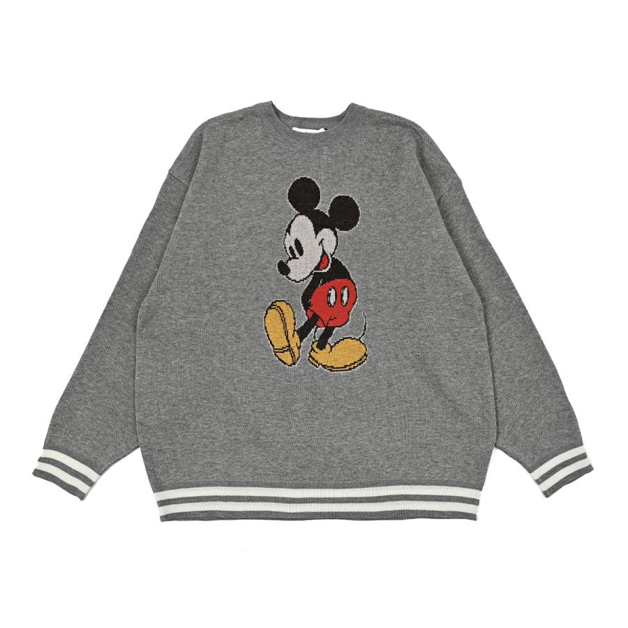 ディズニーミッキーマウス レディース ジャガードニット セーター 婦人