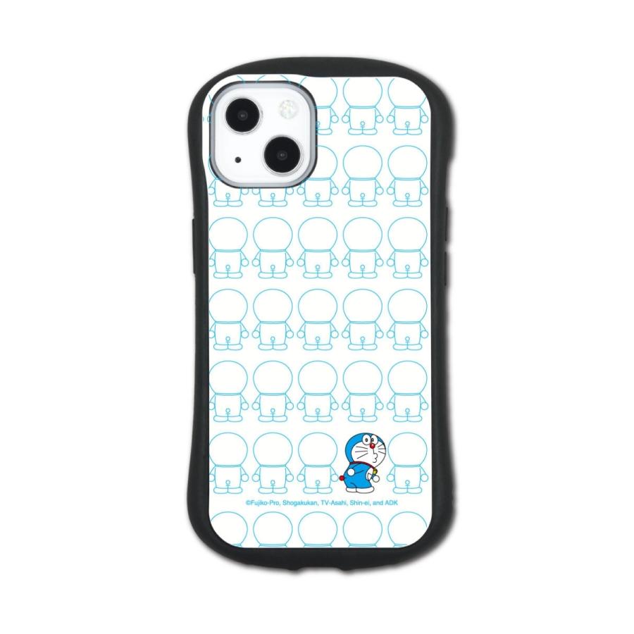 iPhpne13対応スマホケース ドラえもん アイフォン アイホン Doraemon ハイブリッドガラスケース 総柄｜amazutsumi