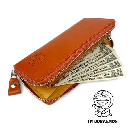 【新品・未使用】ドラえもん 本革 長財布 I’M DORAEMON オレンジ 新品・未使用】ドラえもん 本革 長財布 I'M DORAEMON オレンジ