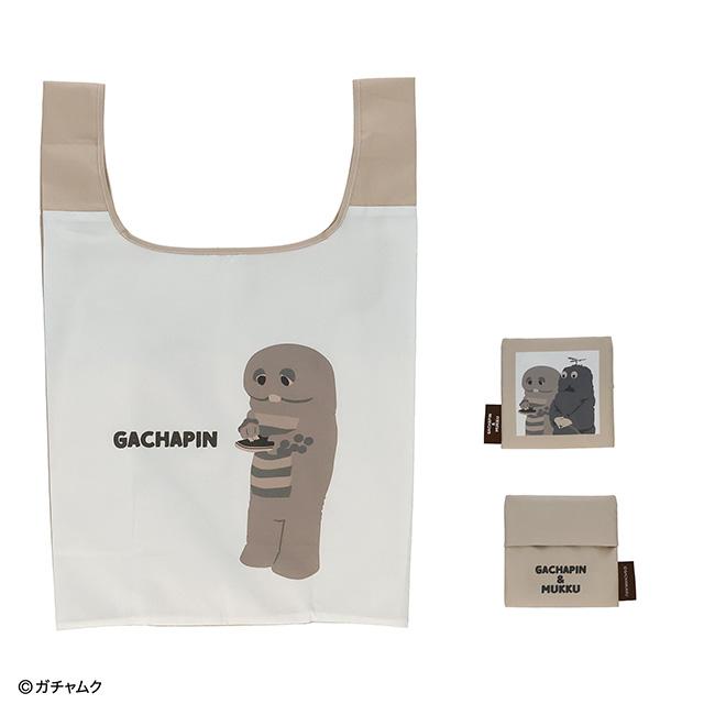 丸眞 ガチャピン・ムック エコバッグ 折りたたみ ショッピングバッグ