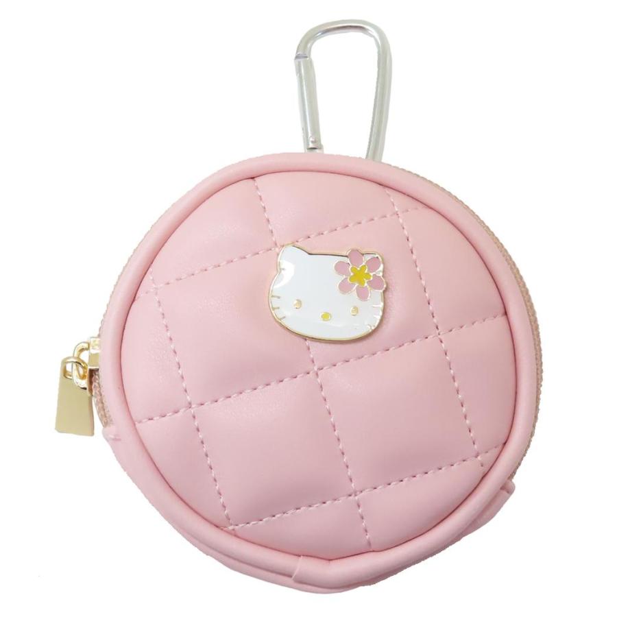 丸眞 ハローキティー カラビナ付きミニポーチ ピンクキルトsanrio