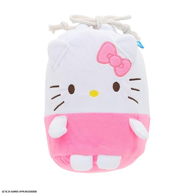 丸眞 ハローキティー ひざ掛け ブランケット マスコット巾着付き