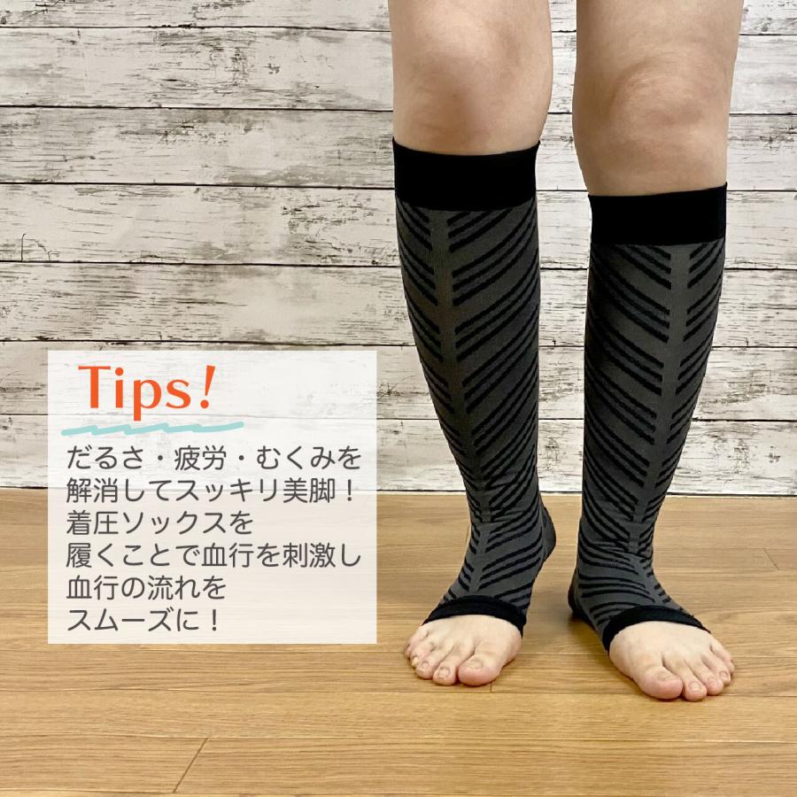 段階着圧ハイソックス MEDILAX メディラックス 足楽バージョン 弱着圧