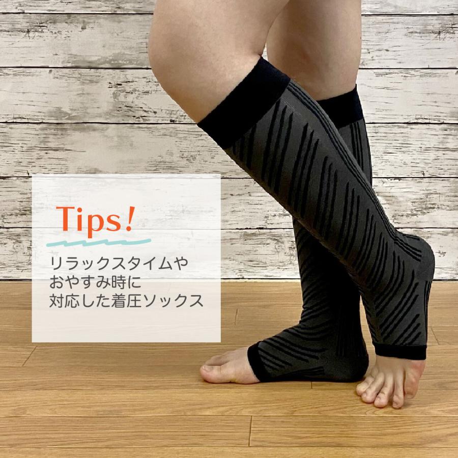 段階着圧ハイソックス MEDILAX メディラックス 足楽バージョン 弱着圧