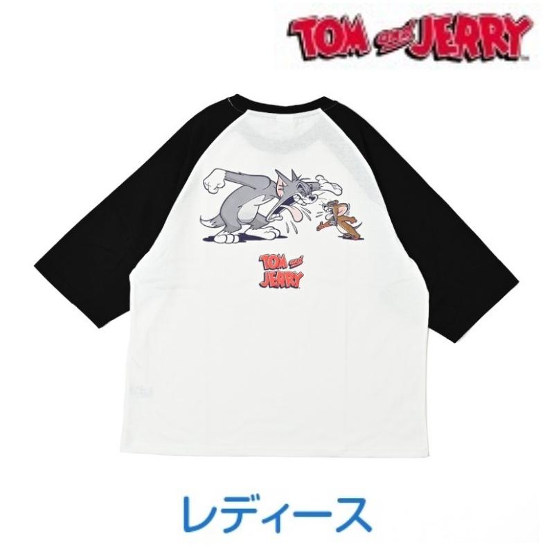 ワーナーミュージック トムとジェリー Tシャツ 7分袖 ラグランスリーブ