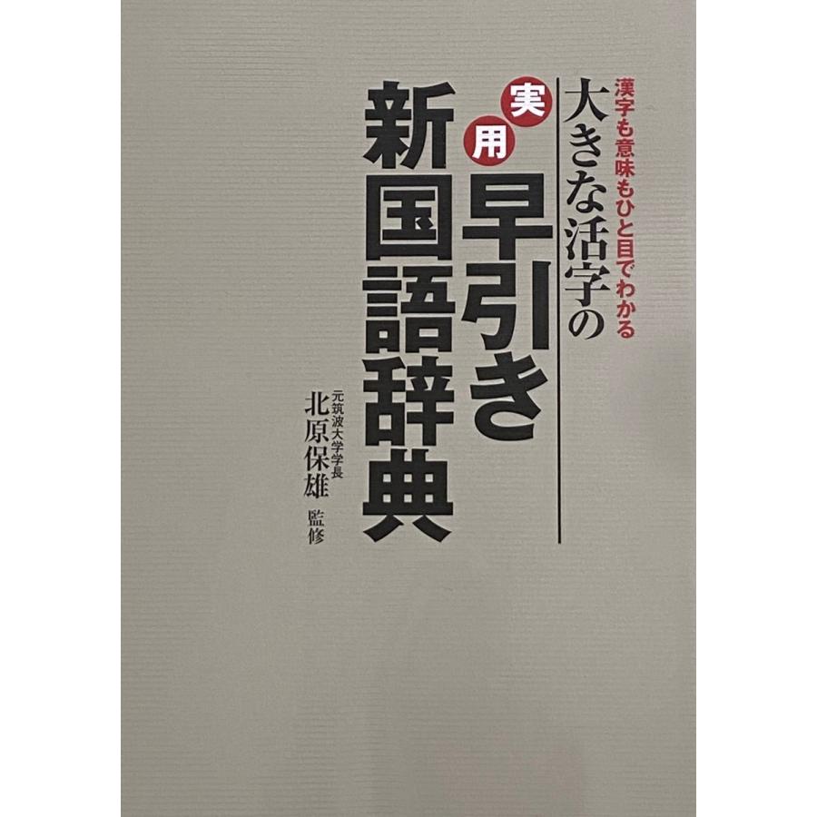 実用　早引き新国語辞典　（監修）元筑波大学学長　北原保雄 | 