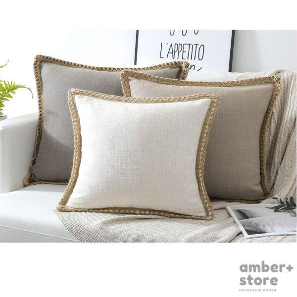 クッションカバー ４５ ４５ 高級感 おしゃれ 無地 北欧 枕カバー 白 麻 夏 Amb 雑貨ショップ Amber Yahoo 店 通販 Yahoo ショッピング