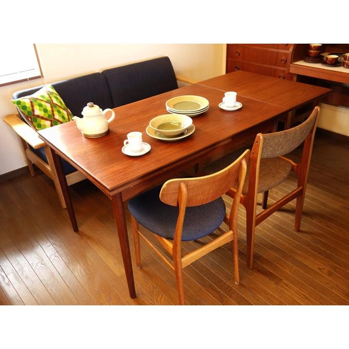 北欧ビンテージ木製ダイニングテーブル幅120cm拡張式 北欧ビンテージ木製ダイニングテーブル幅120cm拡張式