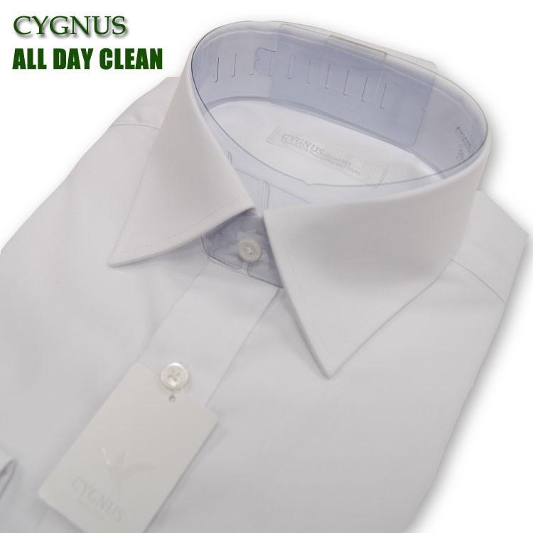 CYGNUS　GYD001シグナスビジネス形態安定白カッターワイシャツ　レギュラーシャツクールビズ｜ambereal