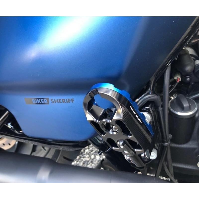 WHEELIE フットペグ:ブラック＆オレンジの画像
