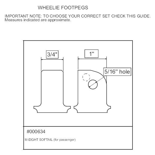 WHEELIE パッセンジャーフットペグ:ブラック＆オレンジの画像