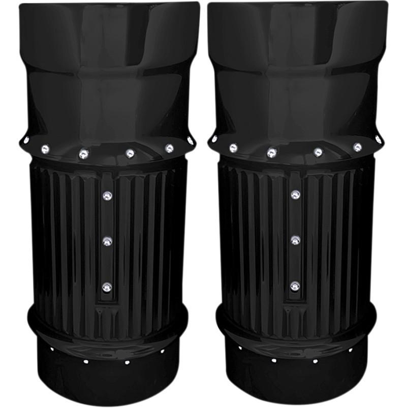 けい@ページ DIMPLED フォークブーツ カバー ブラック 2014〜25年ツーリング